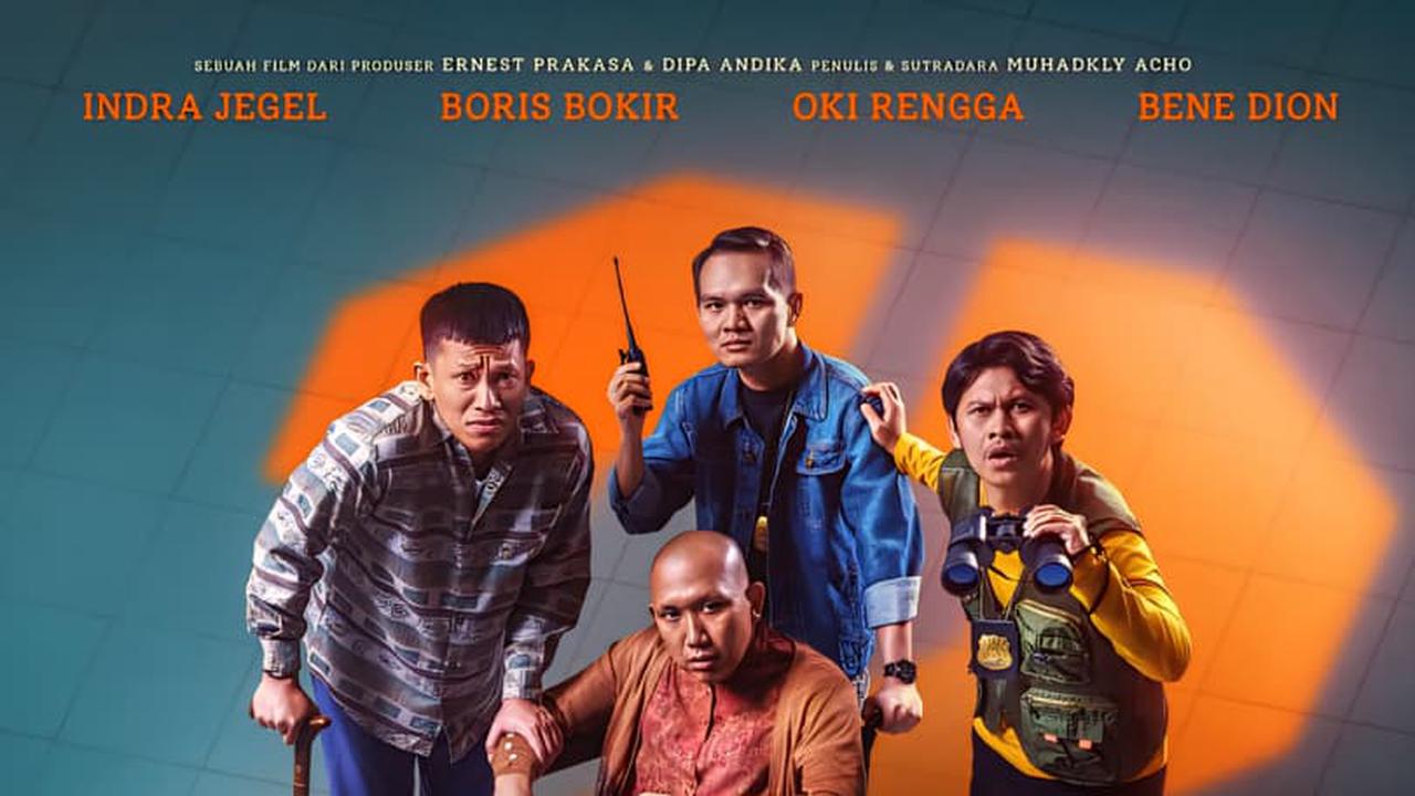 Poster Agak Laen 2, warna cerah dan ekspresi karakter mencuri fokus dengan nuansa komedi investigasi.
