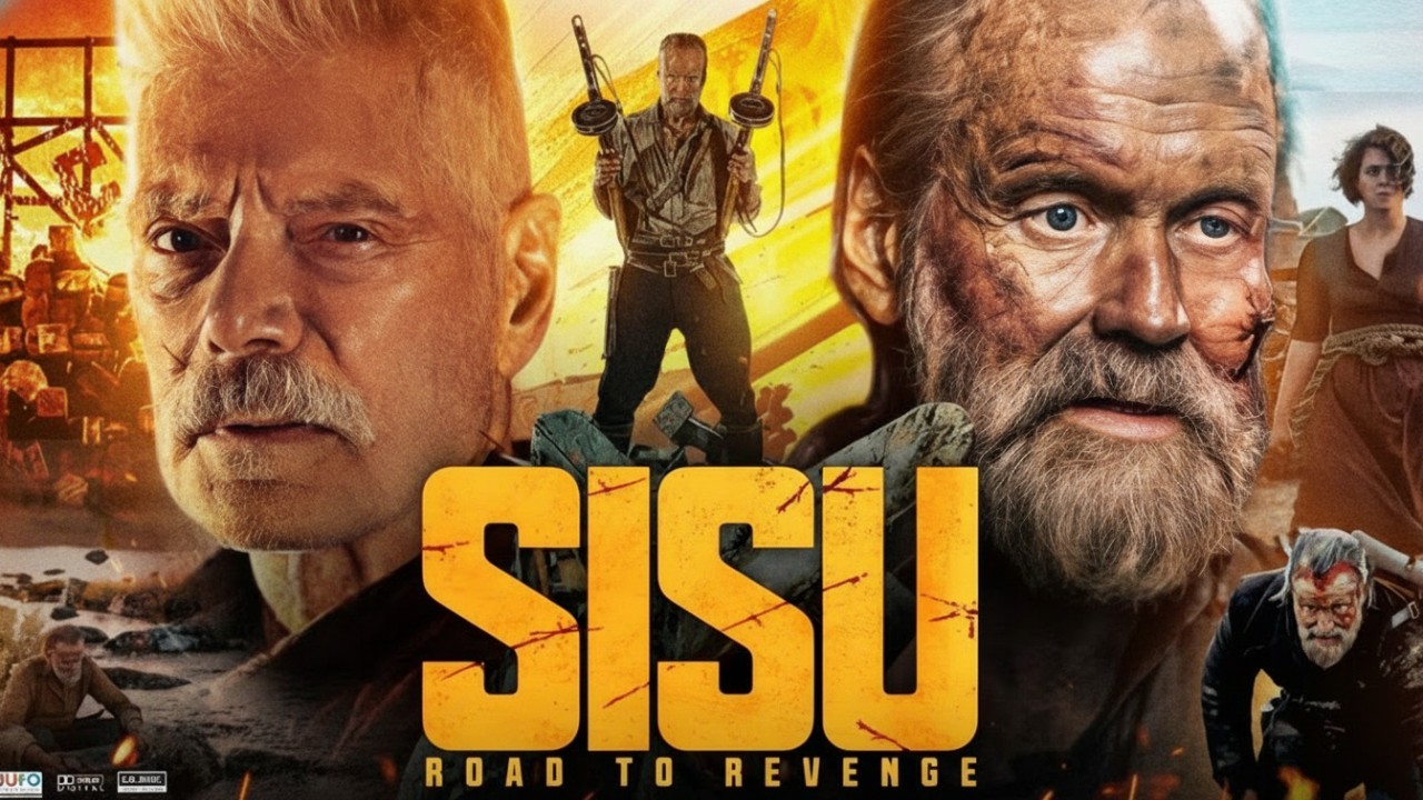 Poster Sisu: Road to Revenge dengan nuansa aksi intens, karakter utama bersiap bertarung&mdash;visual penuh adrenalin.