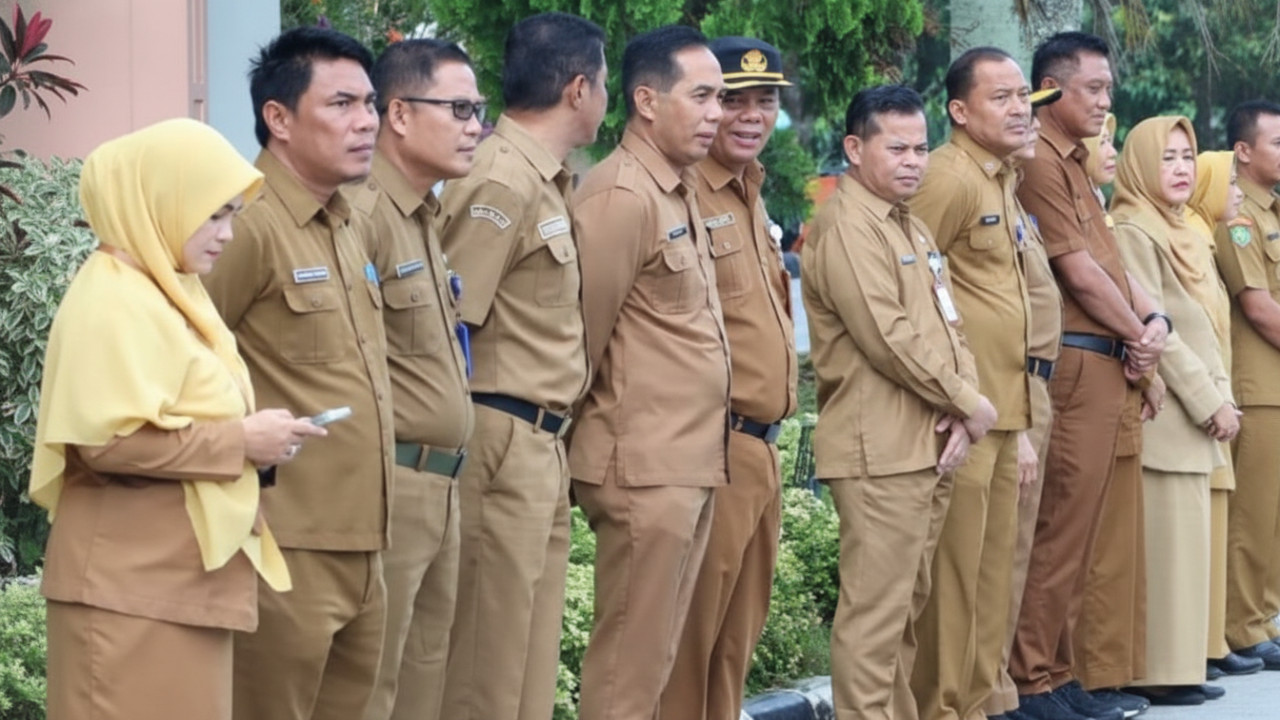 Bupati PPU memaparkan kondisi anggaran 2026 yang menurun tajam, visual tekanan fiskal dan fokus pelayanan dasar.