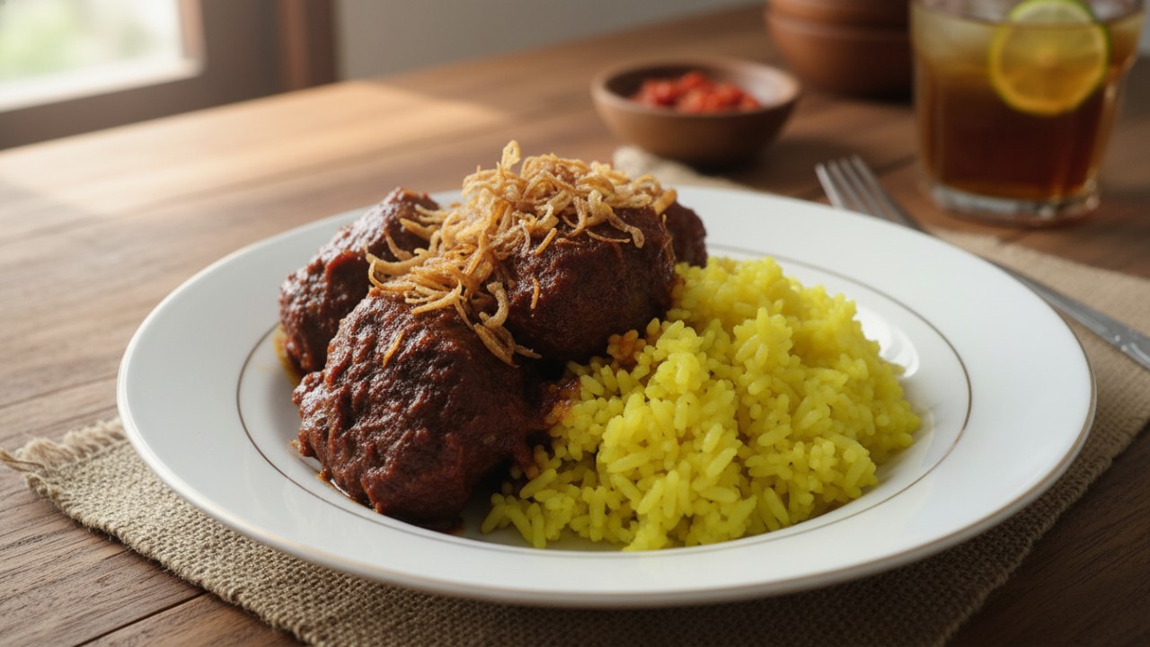 Nasi Kuning dan Kue Ibu Maskota