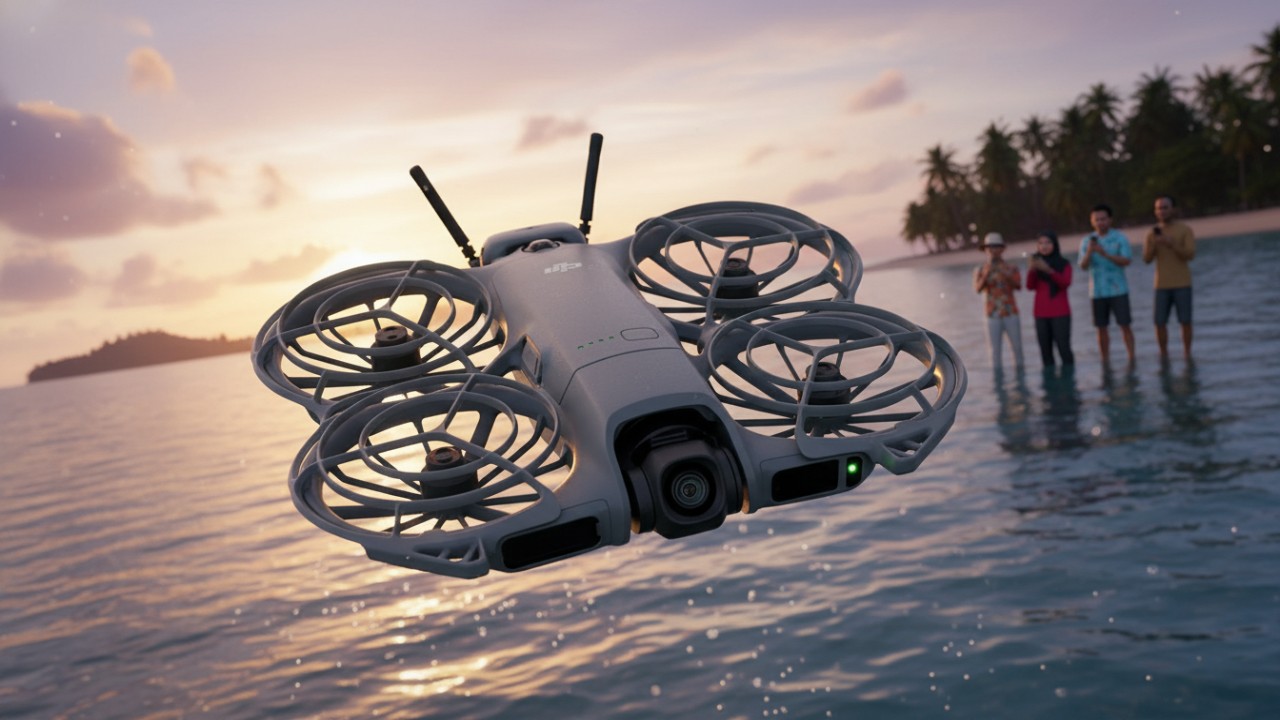 DJI Neo 2, Bikin vlog langsung di lapangan, Drone untuk traveler dan vlogger.