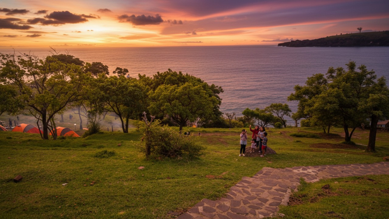 Bukit Asah Karangasem &mdash; panorama laut biru dan tebing hijau menghadirkan hook visual alami yang memanjakan mata.