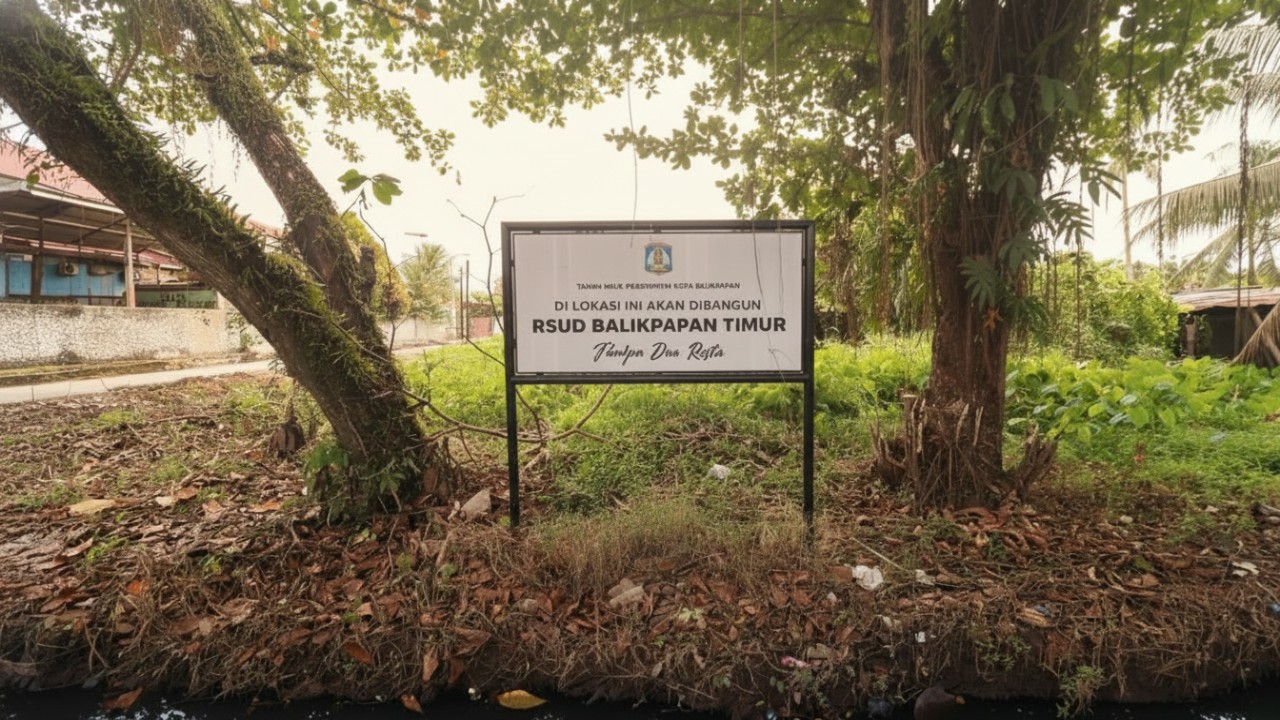 Lokasi pembangunan rumah sakit Balikpapan Timur.