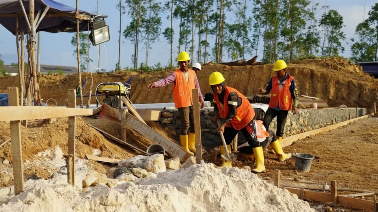 Aktivitas proyek konstruksi di Kaltim
