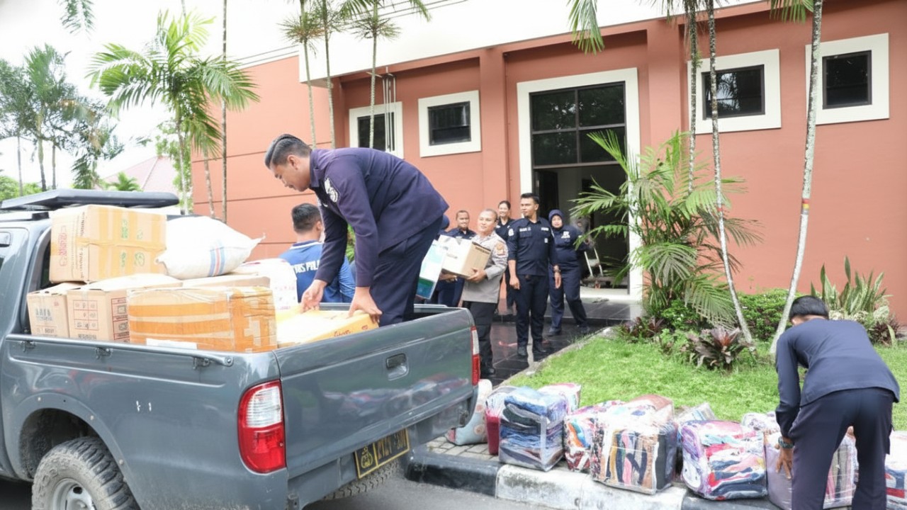 Pengiriman Bantuan Polda Melalui JNE