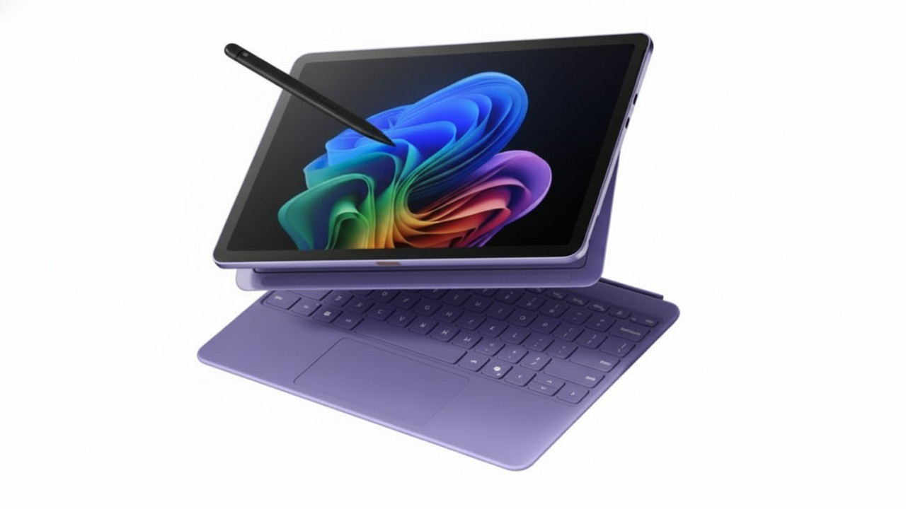 Surface Pro 12 menampilkan layar modern dengan desain tipis, visual elegan, dan nuansa produktivitas tinggi.