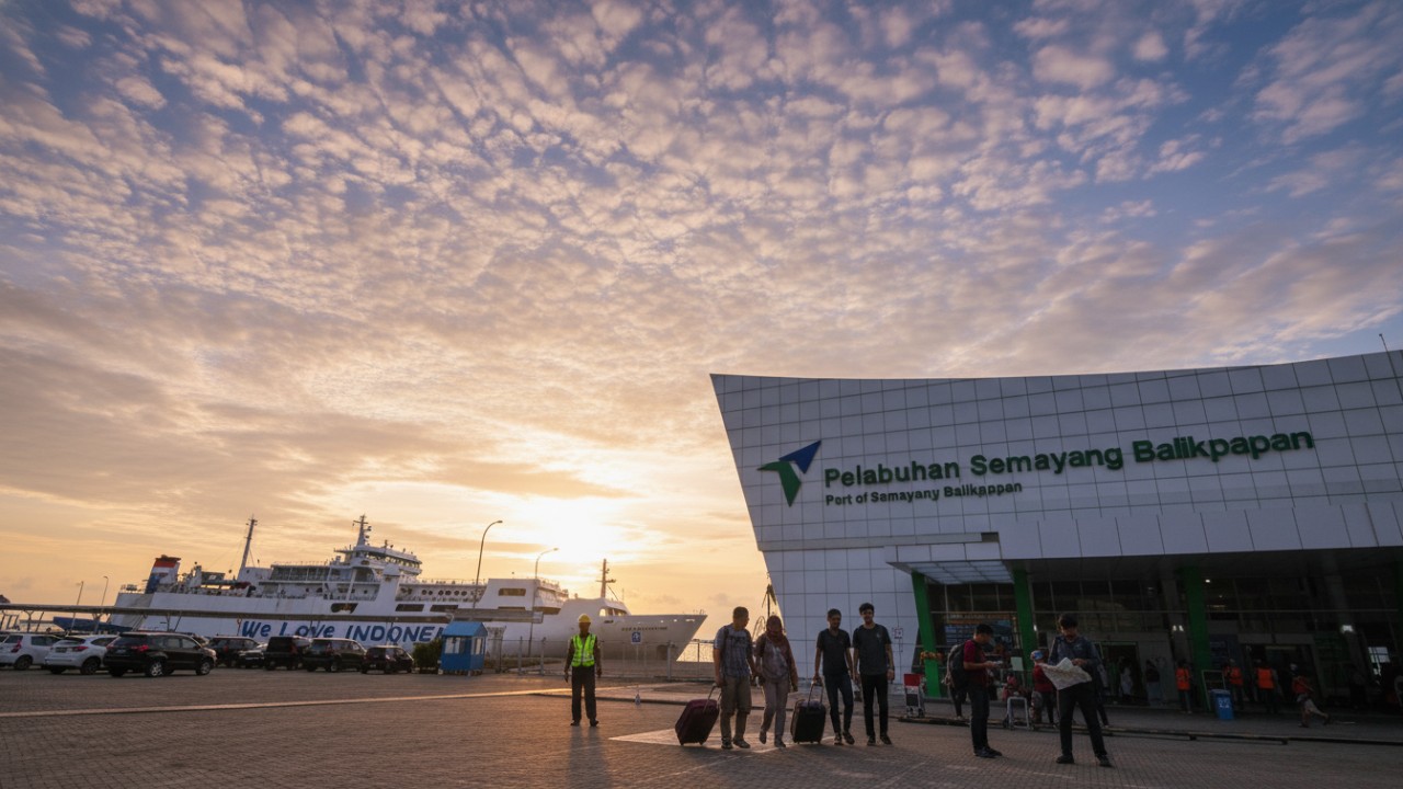 Suasana di Pelabuhan Semayang Balikpapan.