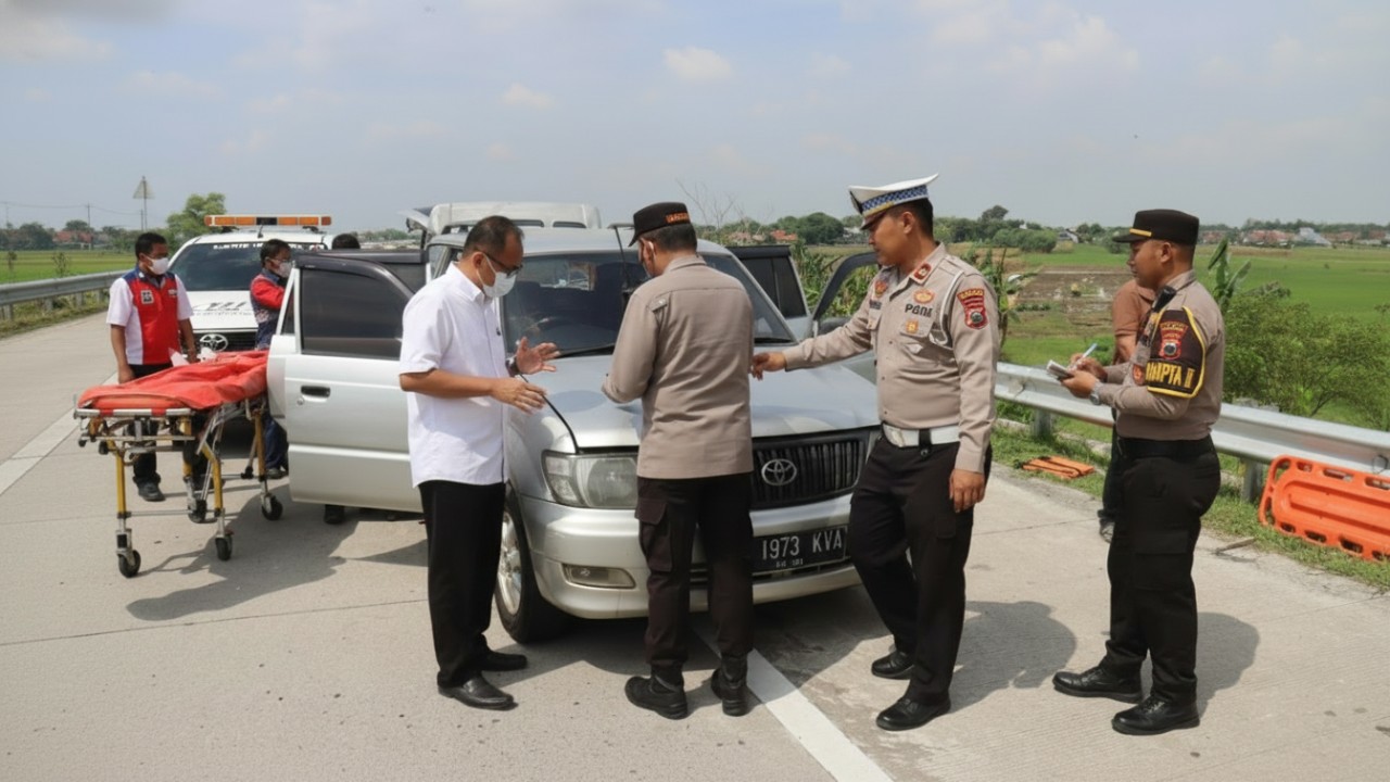 Mobil Kijang Kapsul silver terparkir di tol Pejagan Pemalang  menjadi titik awal penyelidikan kasus ini.