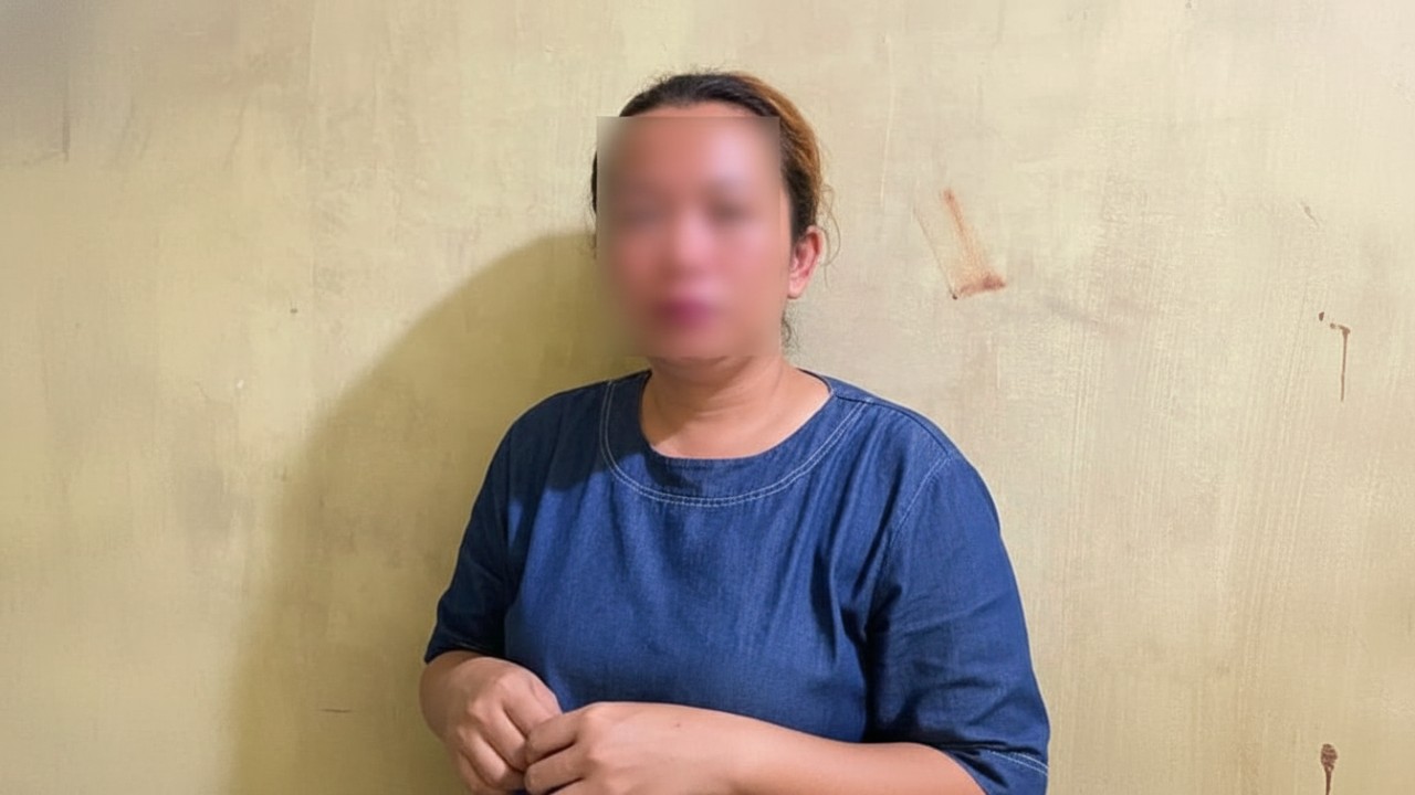 Tersangka yang ditetapkan Polsek Balikpapan Barat dalam dugaan kasus pembunuhan Ketua RT 02 Kelurahan Baru Ulu, Balikpapan.