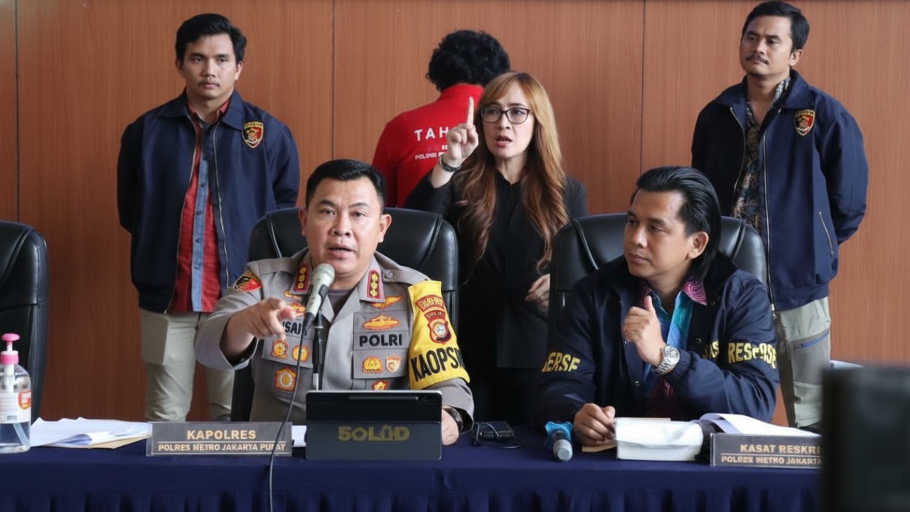 Gedung perkantoran di Jakarta Pusat dengan garis polisi, menjadi saksi kebakaran akibat baterai LiPo dan kelalaian keselamatan.
