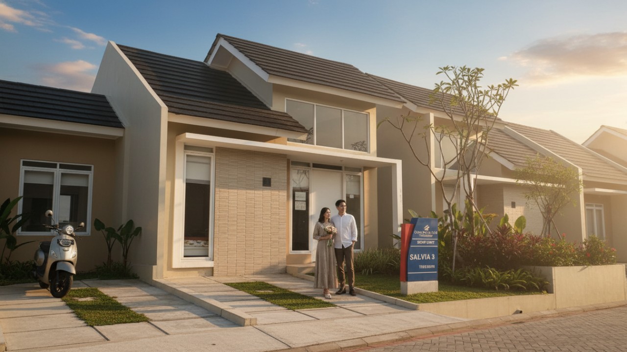 Tampilan rumah minimalis dengan dinding earth tone dan putih hangat yang memancarkan kesan tenang dan modern.