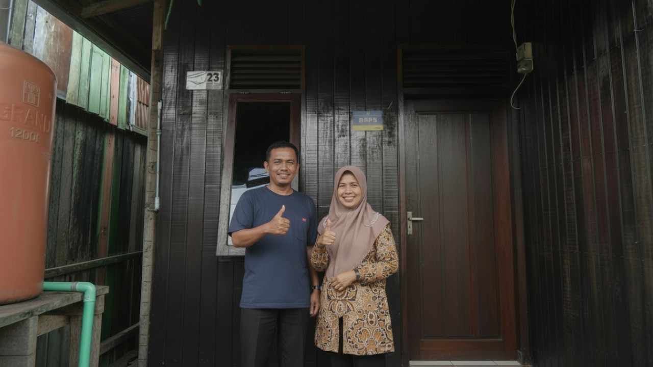 Salah satu warga Balikpapan penerima manfaat Program BSPS 2025.