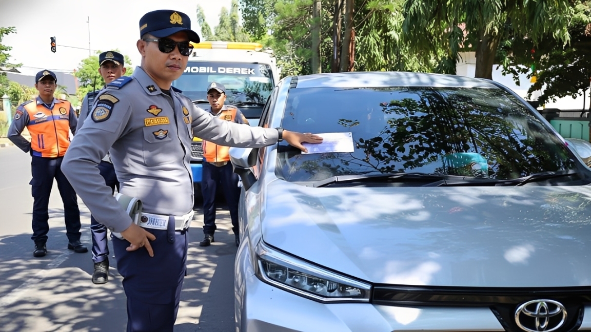 Ilustrasi penertiban aktivitas travel oleh petugas Dishub Samarinda.