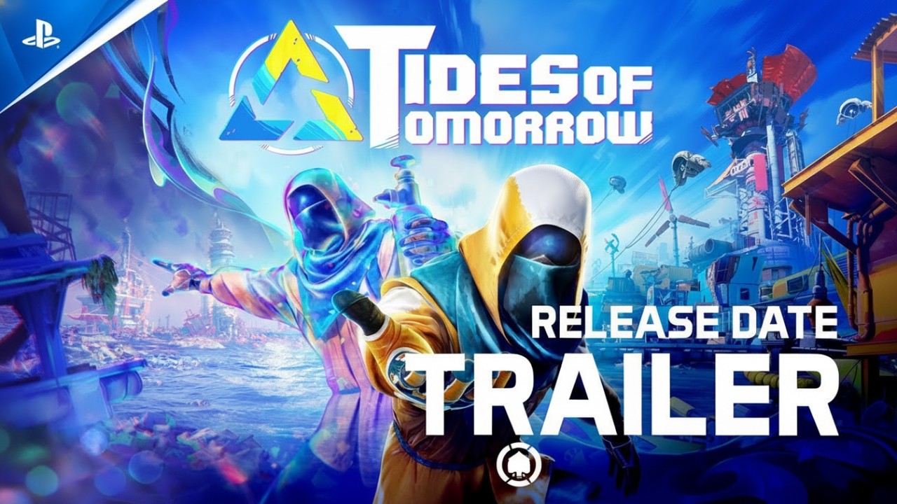Visual dunia sci-fi distopia Tides of Tomorrow dengan atmosfer gelap dan nuansa sinematik yang memikat.