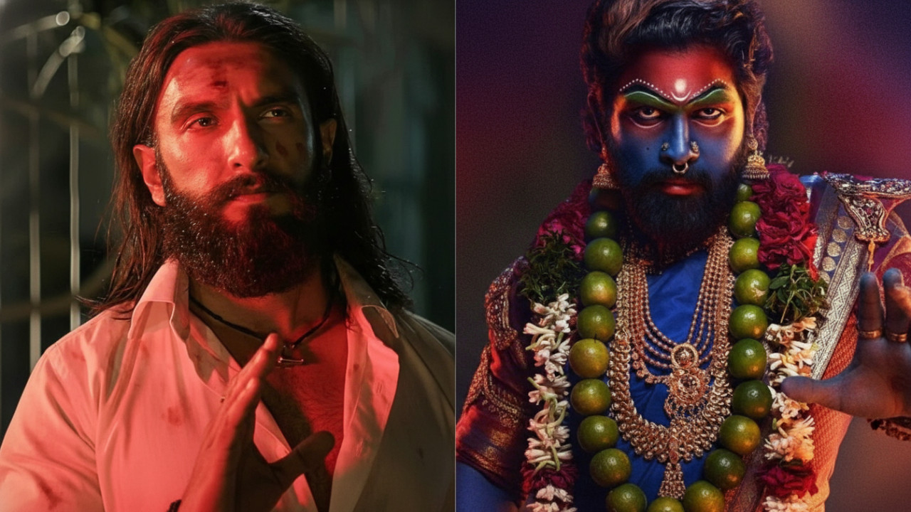 Poster film Dhurandhar dengan Ranveer Singh, simbol dominasi box office global dan aksi spionase intens.