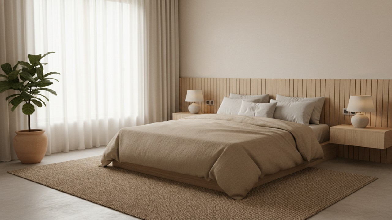 Apa Rahasia Ketenangan Kamar Tidur Monokrom Natural?