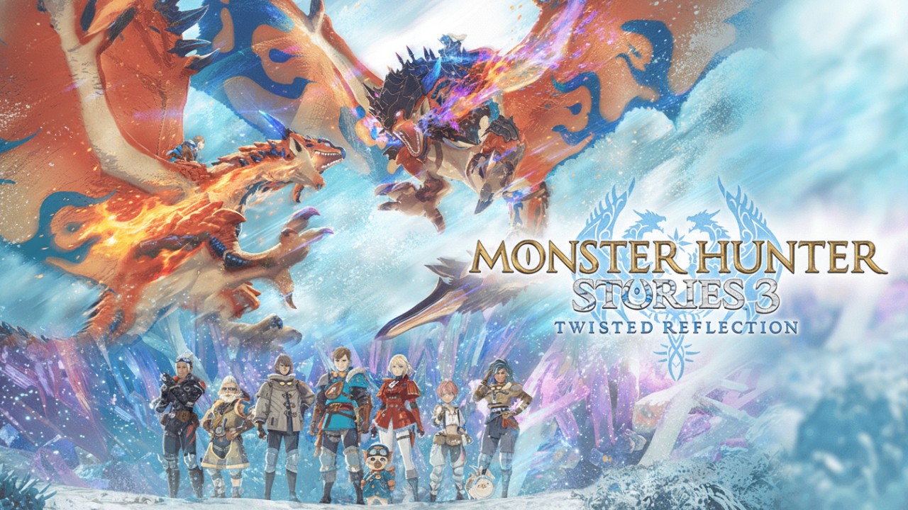 Tampilan Monster Hunter Stories 3: Twisted Reflection dengan nuansa RPG cerita dan monster baru yang memancing rasa penasaran.