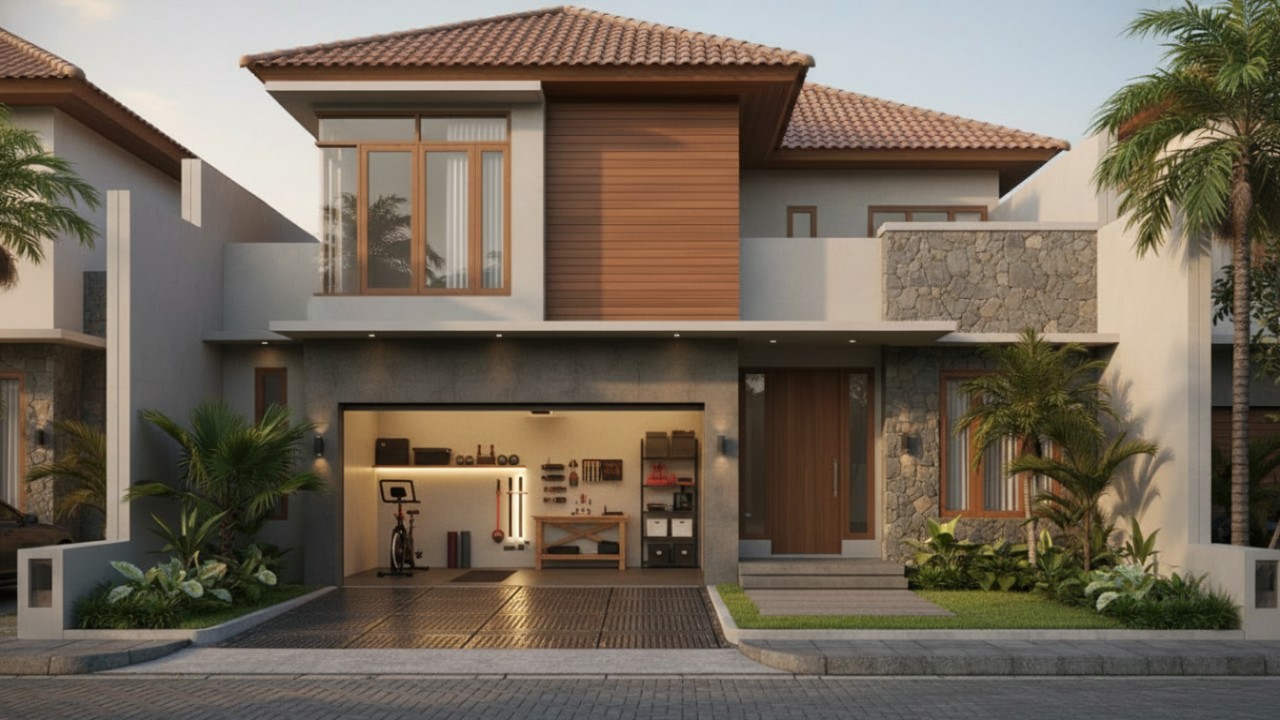 Garasi sebagai ruang fleksibel rumah modern