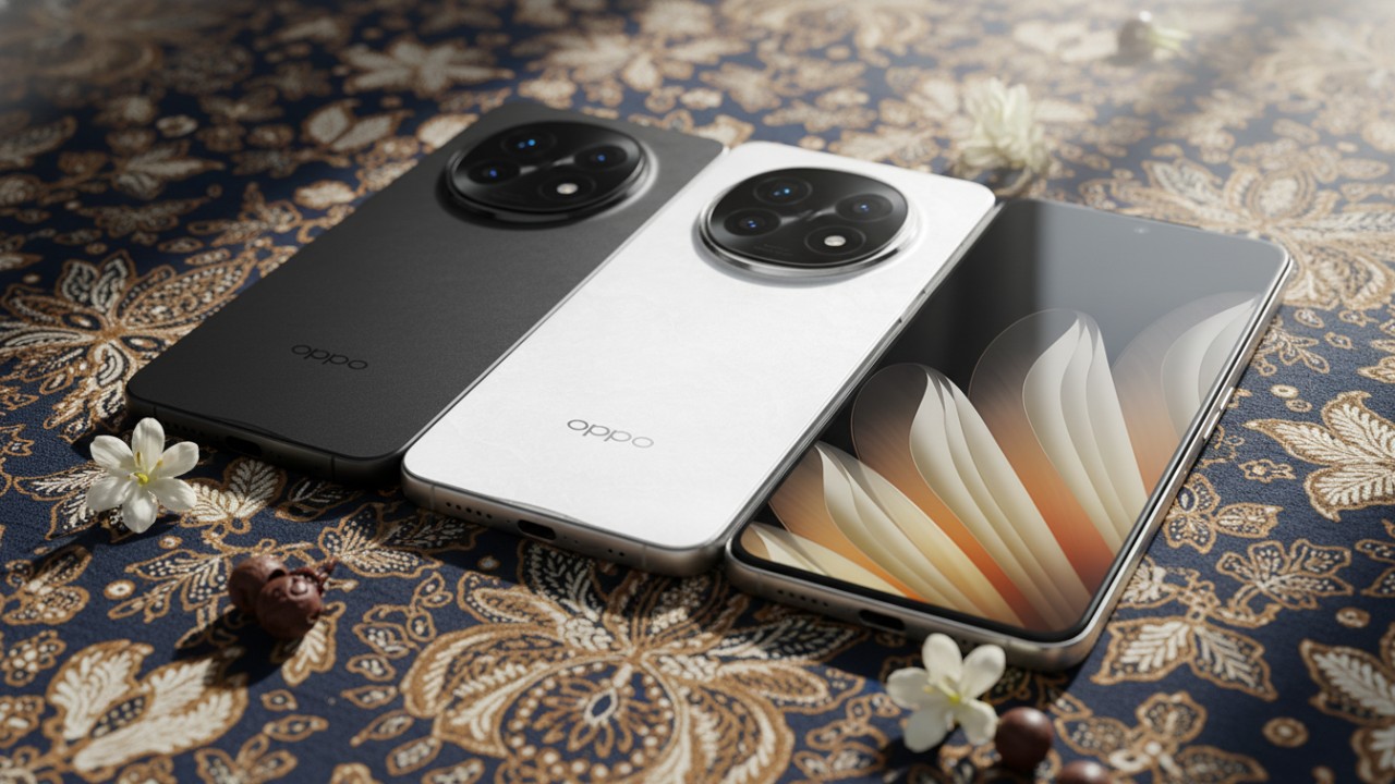 Oppo Find N6 dengan desain layar lipat elegan dan tampilan layar besar imersif, siap mendukung multitasking modern.