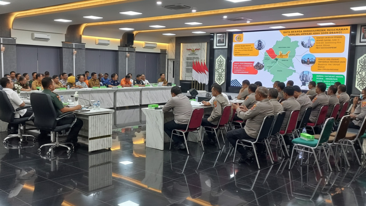 Petugas Polresta Samarinda bersiaga jelang Operasi Lilin Mahakam 2025 untuk pengamanan Natal dan Tahun Baru.