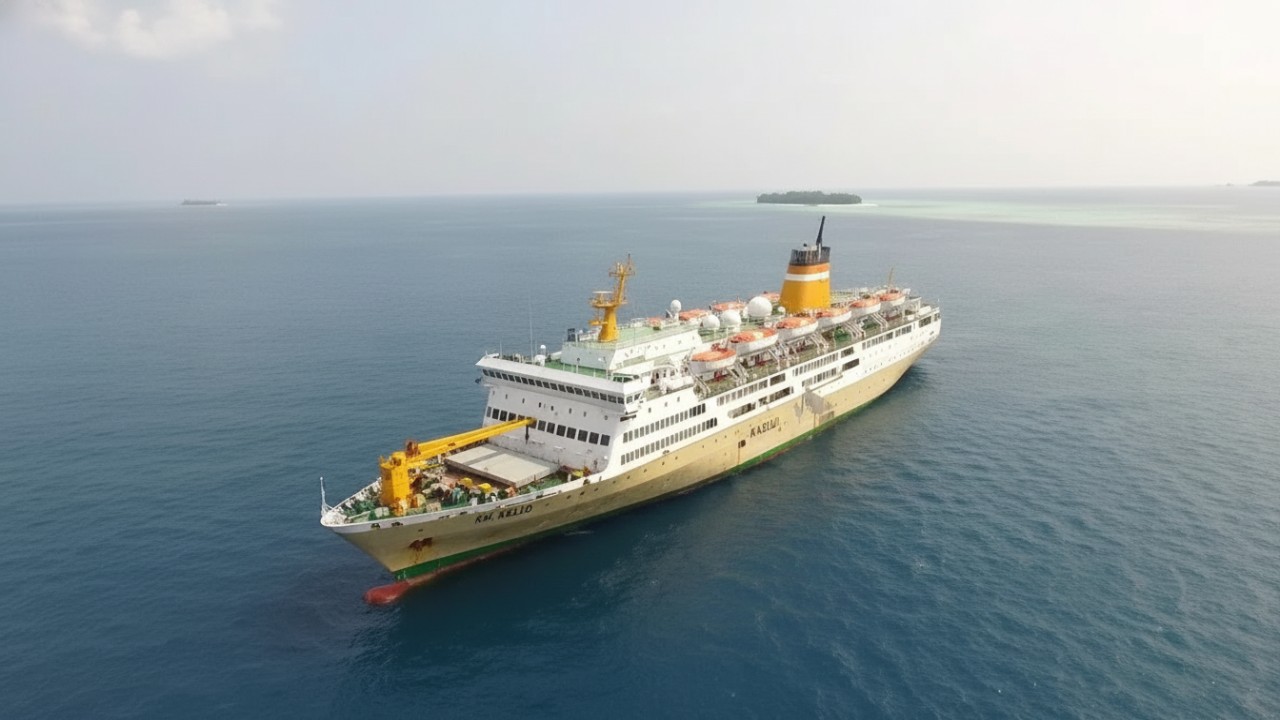 Kapal Pelni bersandar di Pelabuhan Balikpapan, siap melayani rute laut menuju Kupang di musim libur akhir tahun.