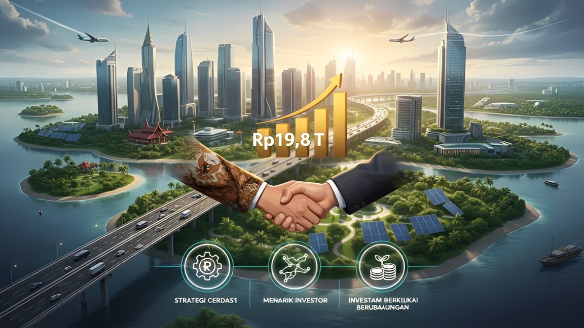 Ilustrasi pertumbuhan investasi di Kota Balikpapan yang mencapai Rp19,8 triliun pada 2025.