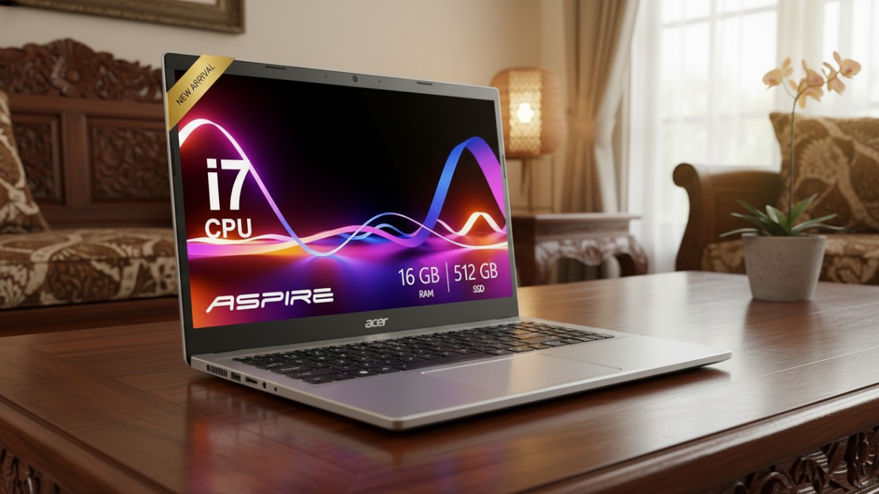 Acer Aspire Premium 15.6&Prime; i7 di meja kerja