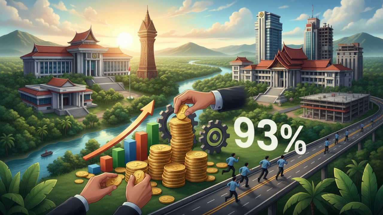 Ilustrasi menggambarkan evaluasi serapan APBD 2025 menjelang tutup tahun.