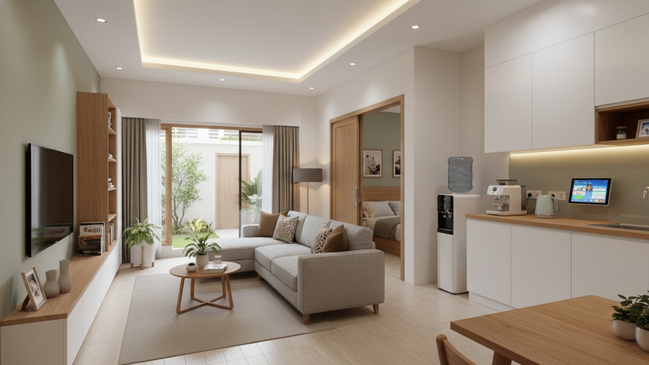 Desain Rumah Dua Kamar yang Mengutamakan Fungsi dan Kenyamanan Smart Living