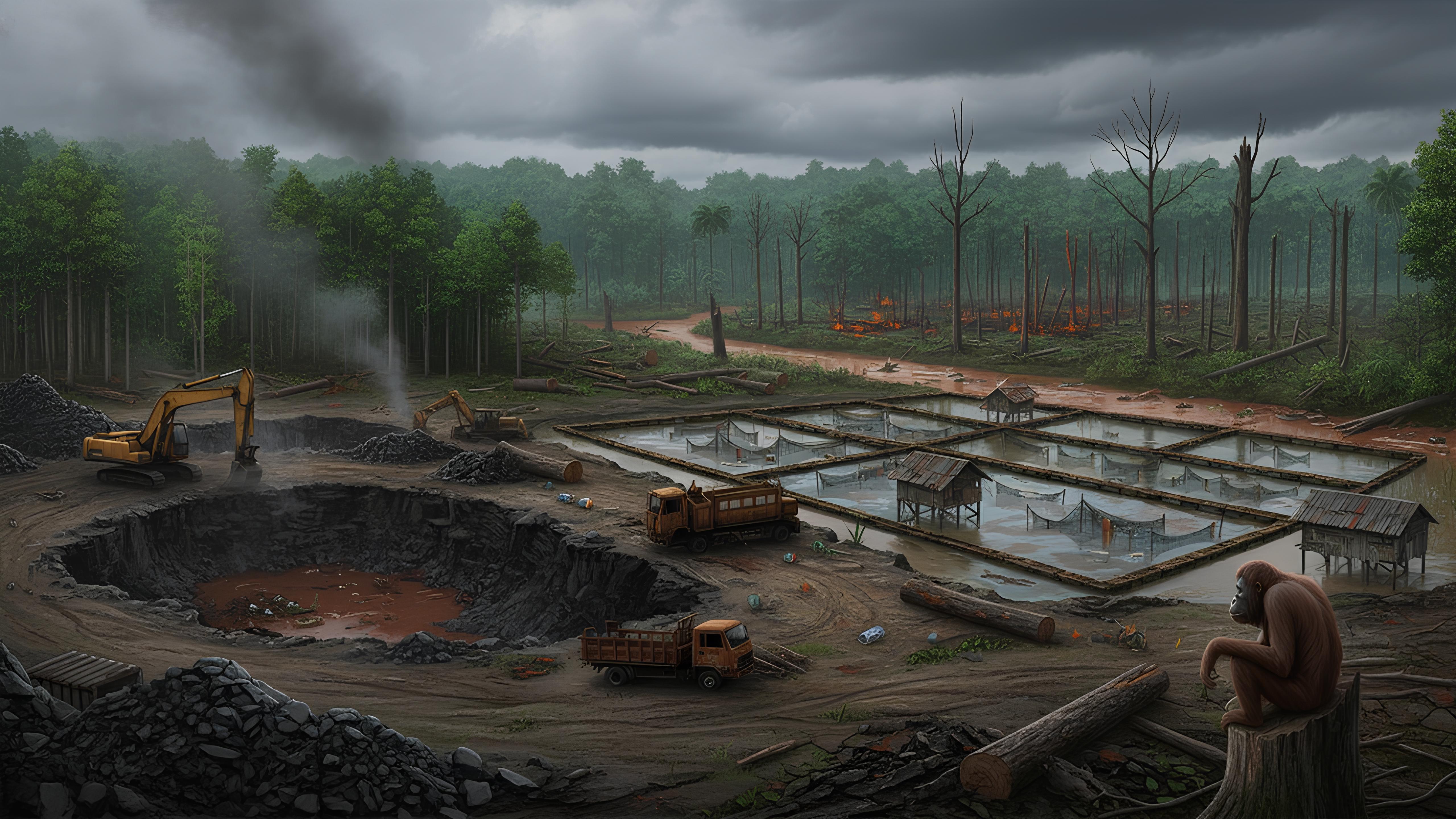 Ilustrasi kawasan Taman Nasional Kutai yang rawan menjadi sasaran aktivitas ilegal.