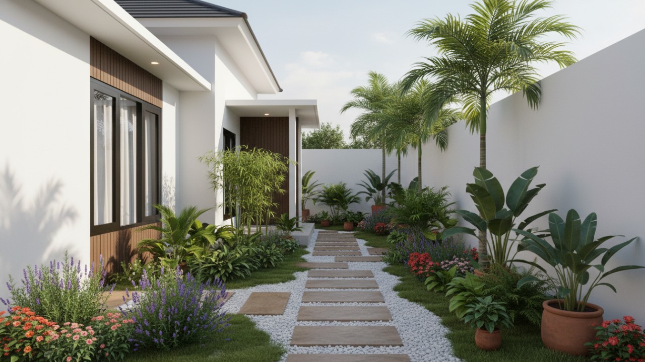 Mengubah Ruang Sisa Jadi Kebun Linear yang Fungsional dan Rapi