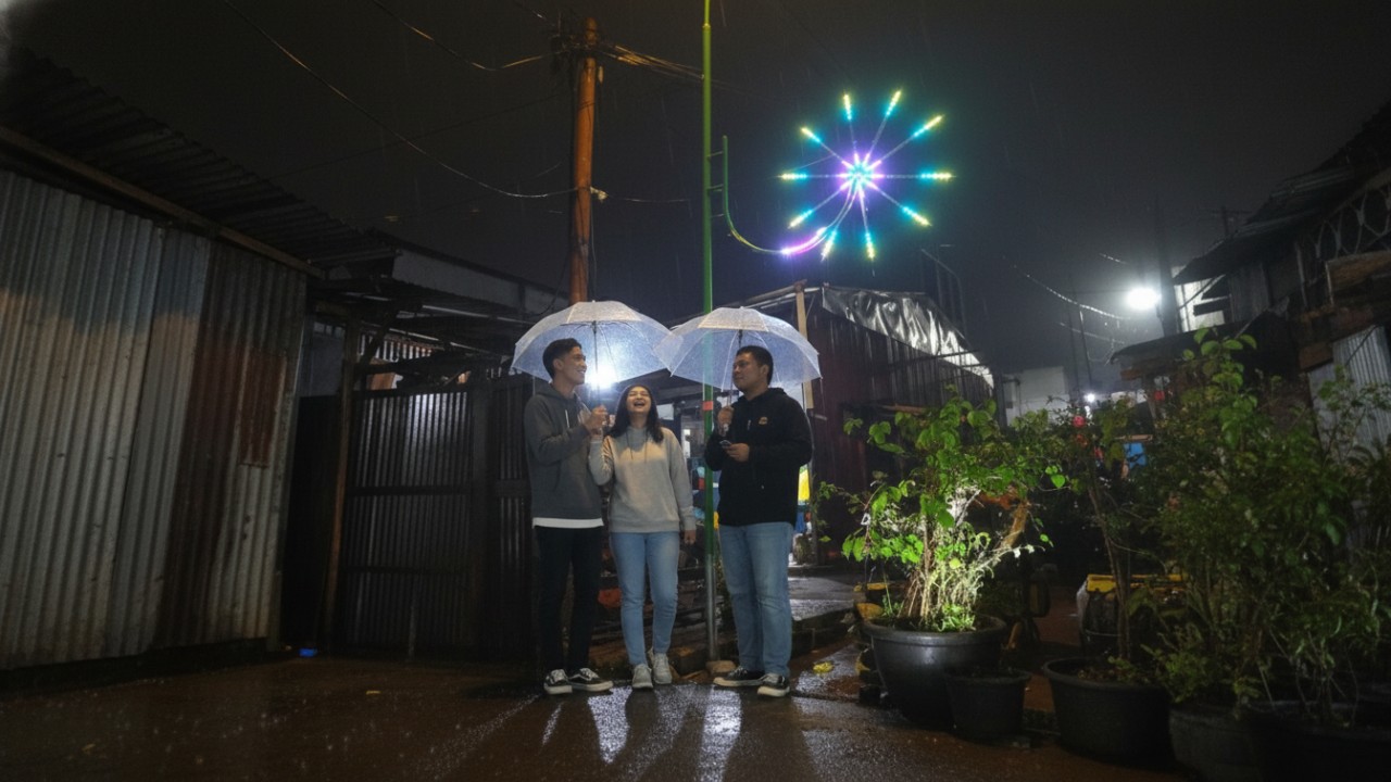 Wajah Baru RT 4 Kelurahan Jawa, Lampu Hias Unik Percantik Lingkungan Seberang Teras Samarinda