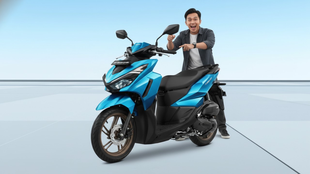 Tampilan Vario 125 terbaru dengan desain sporty dan fitur modern yang mendukung mobilitas harian.