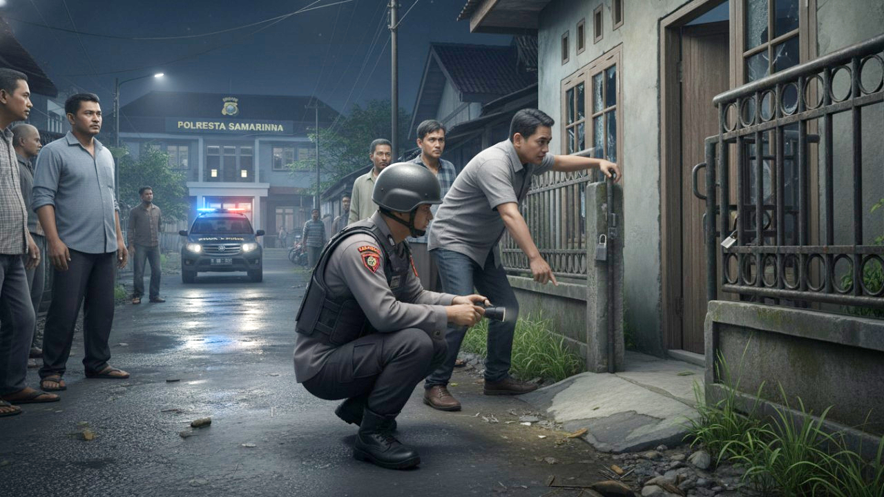 Ilustrasi patroli kepolisian di Samarinda sebagai upaya menekan tindak kejahatan