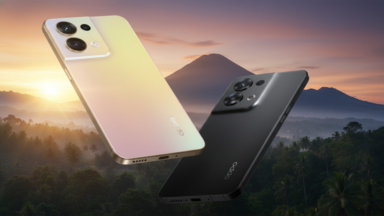 Tampilan HP OPPO terbaru 2025 dengan desain premium dan kamera AI canggih siap mendukung aktivitas harian.