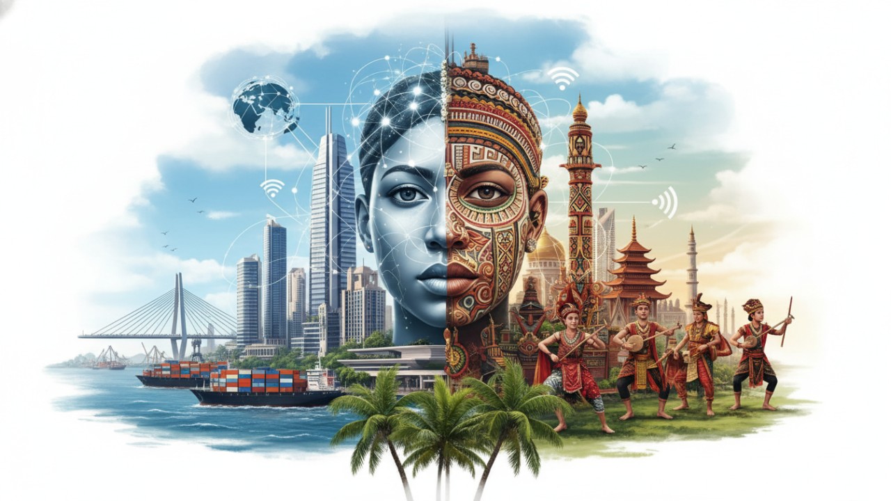 Ilustrasi simbol kota Global. Dari Kota Energi ke Kota Global, Arah Baru Balikpapan di 2026