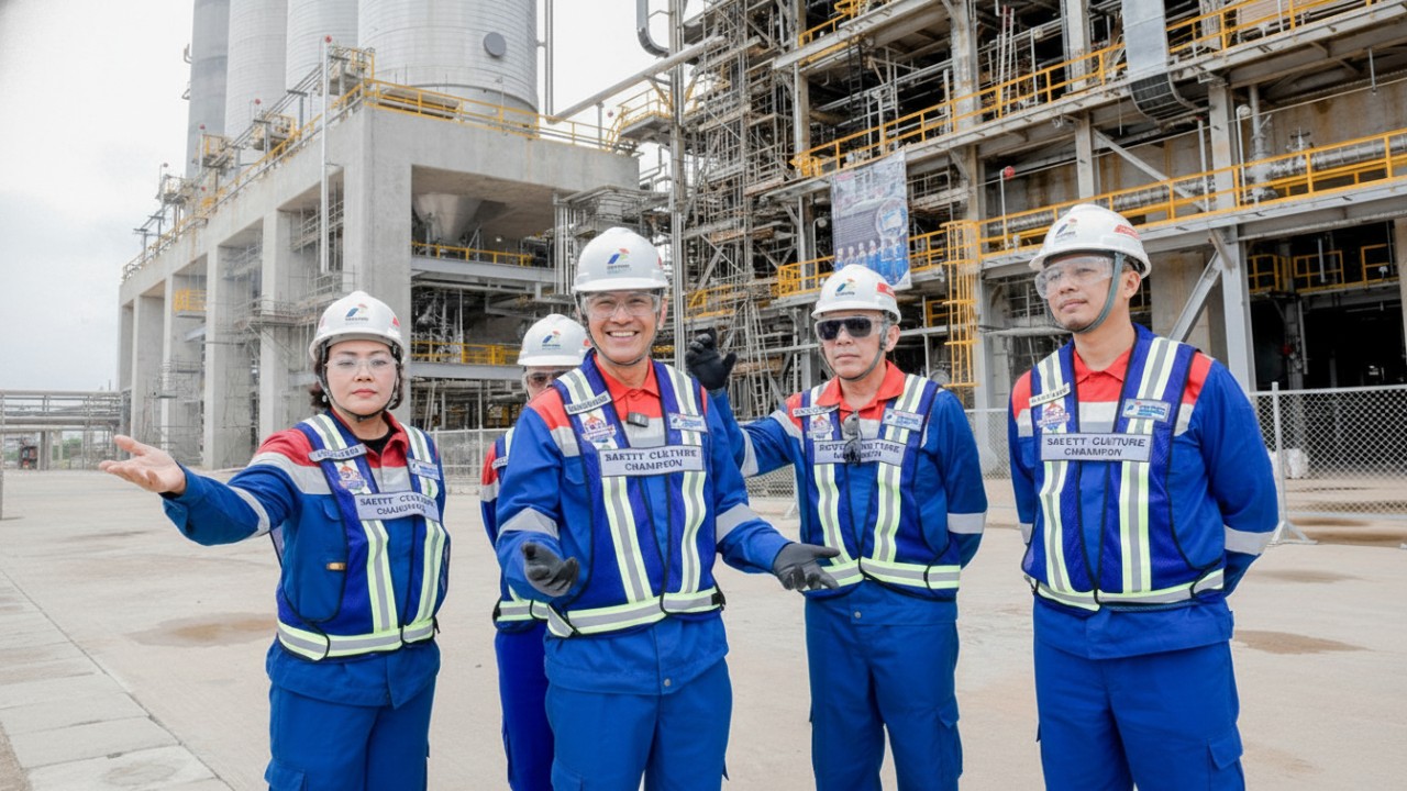 Kawasan RDMP Kilang Balikpapan dengan fasilitas produksi modern, simbol kesiapan energi nasional menuju akhir 2025.