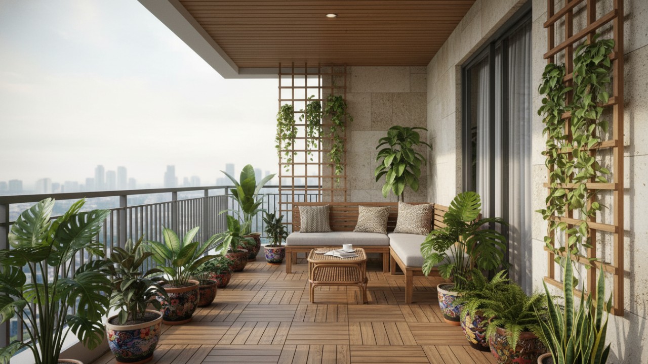 Hijau di Ketinggian, Balkon Rumah Minimalis Jadi Ruang Jeda Favorit 2026