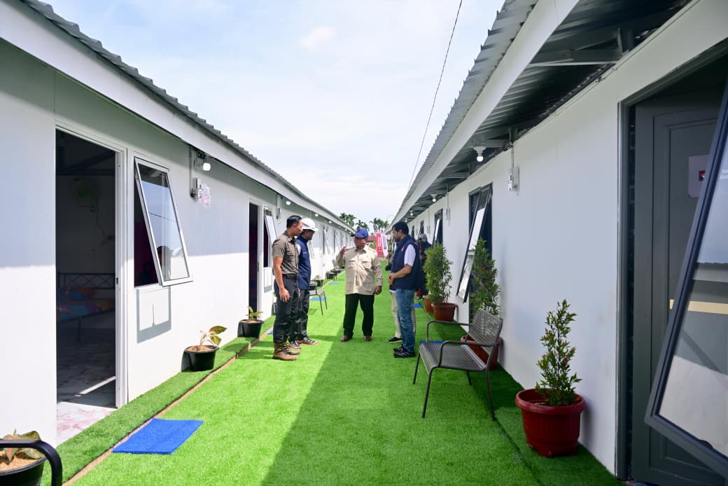 Deretan Huntara di Aceh Tamiang dengan fasilitas lengkap, simbol percepatan pemulihan pascabencana.