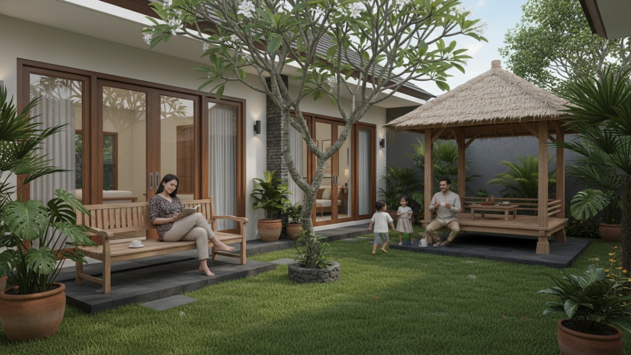Ruang Hijau yang Hidup dari Rutinitas Penghuni Rumah