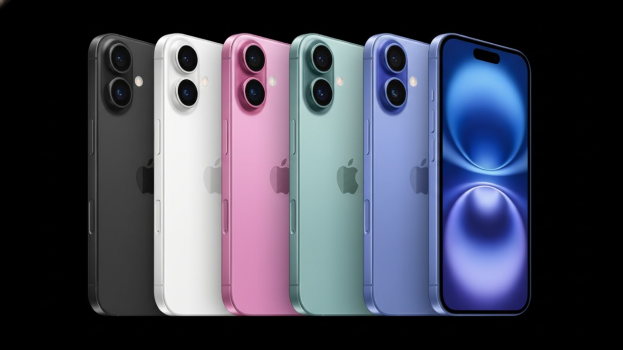 Tampilan iPhone seri 16 dan 17 dengan desain kokoh, kamera Fusion 48MP, dan sentuhan Apple Intelligence yang modern.