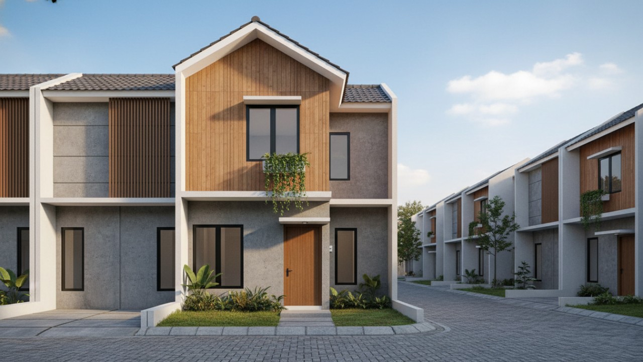 Desain Rumah Dua Lantai di Perkotaan
