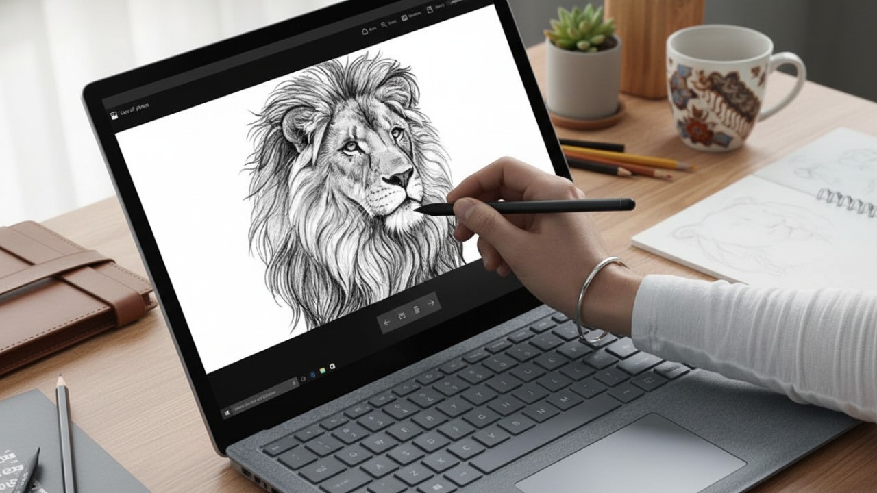 Deretan laptop layar sentuh ASUS dan Lenovo dengan desain modern dan layar luas siap mendukung aktivitas kreatif.