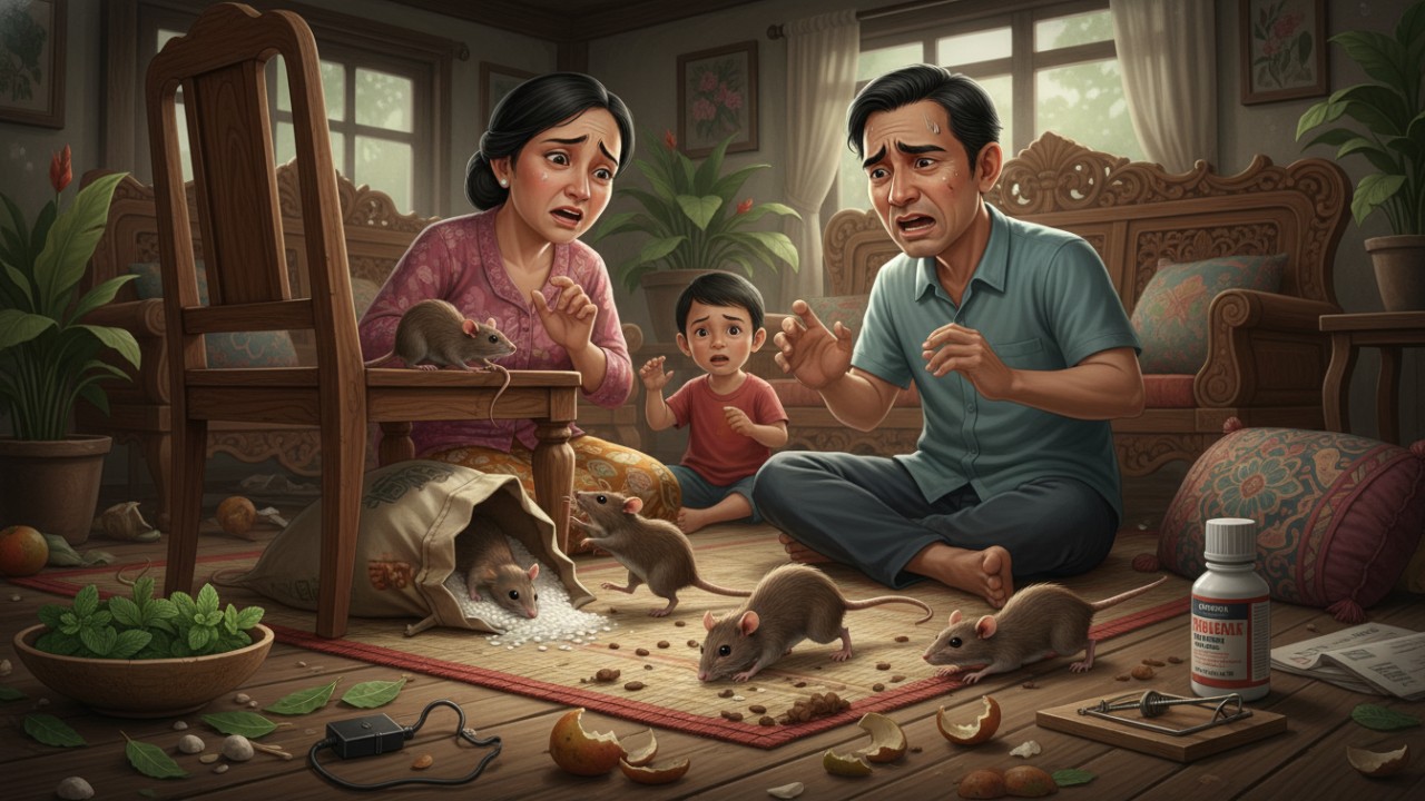 Ilustrasi cara mengusir tikus dari rumah menggunakan metode alami dan praktis agar hunian tetap nyaman.