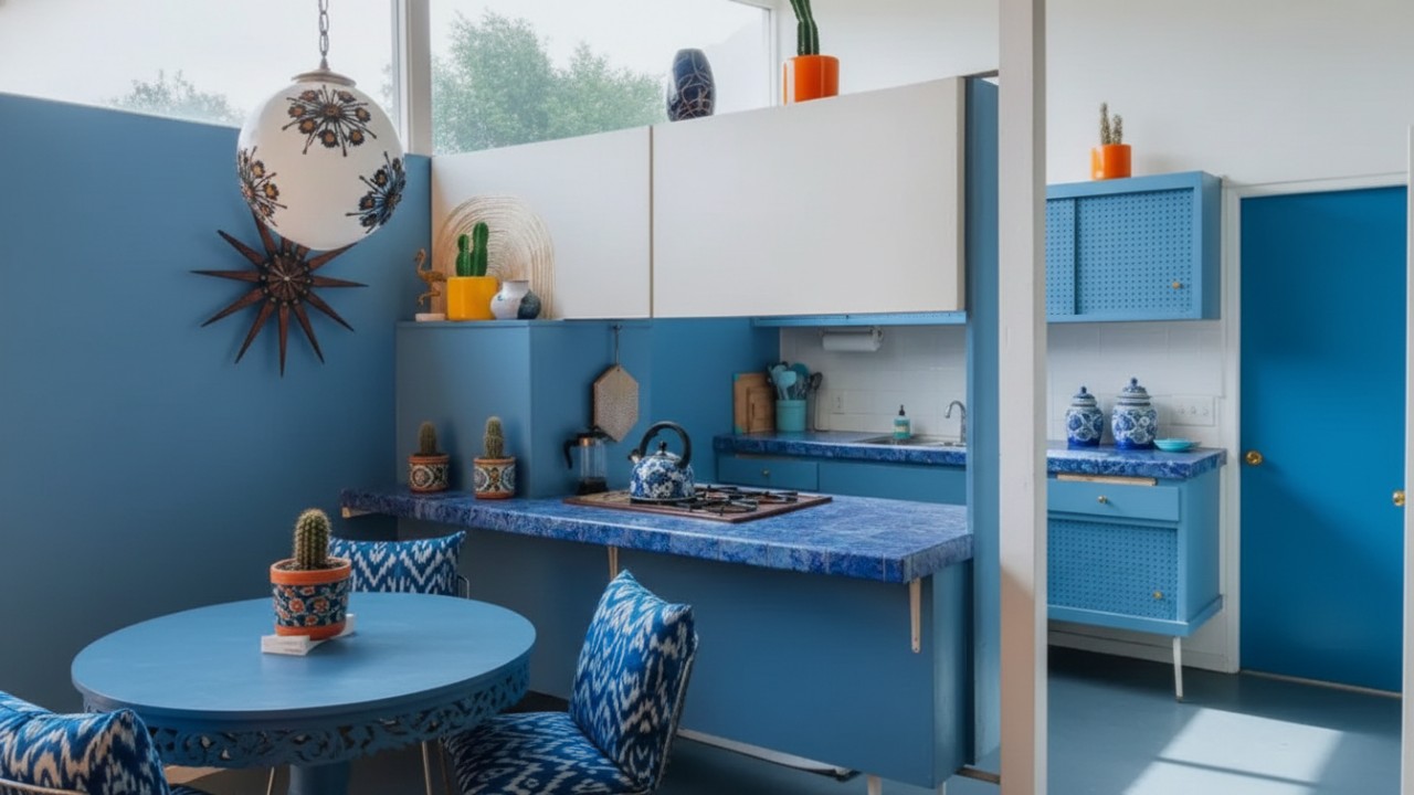 Ilustrasi rak dapur minimalis dengan desain sederhana yang membuat dapur terlihat rapi dan nyaman.