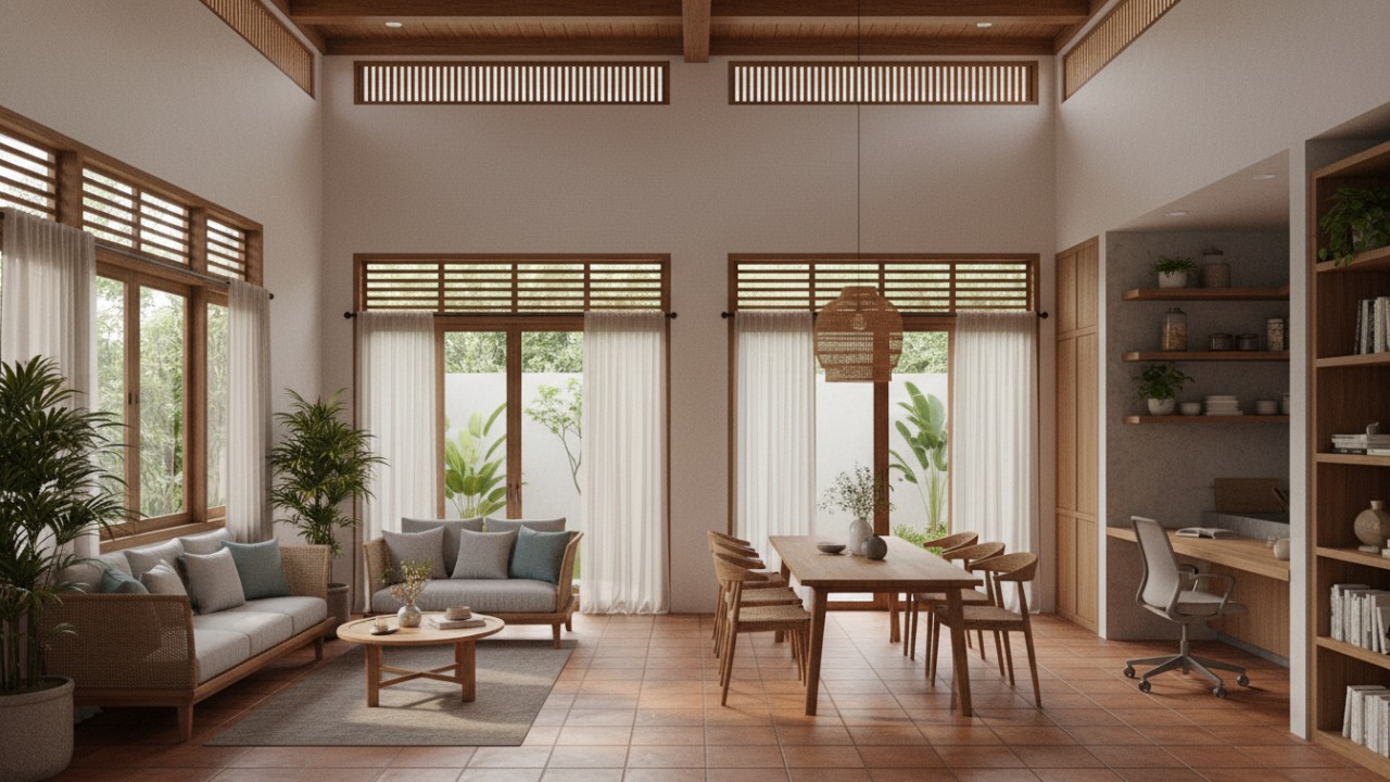 Sistem ventilasi bagian dari interior rumah minimalis