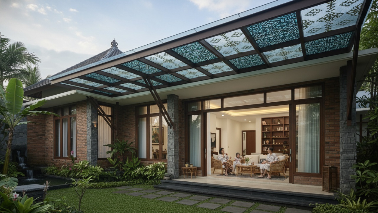 Kanopi di rumah modern