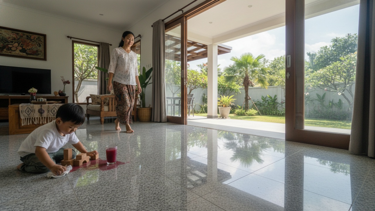Lantai granit salah satu pilihan terbaik untuk lantai rumah minimalis