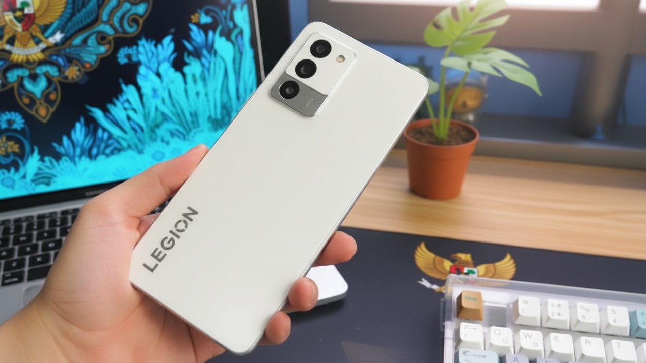 Tampilan ponsel Lenovo Legion dan konsep rollable yang menegaskan arah inovasi Lenovo di segmen gaming.