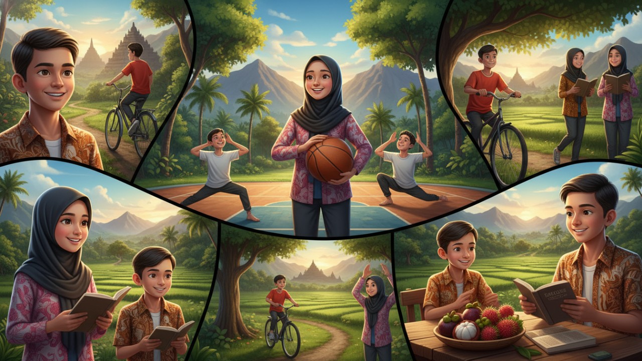 Ilustrasi remaja aktif berolahraga dan menjaga kebiasaan sehat untuk masa depan lebih siap.
